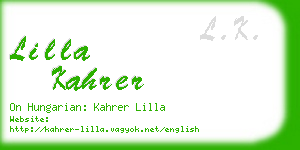lilla kahrer business card